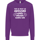 This Is What an Awesome Lorry Driver Looks Mens Sweatshirt Jumper Purple