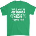 This Is What an Awesome Lorry Driver Looks Mens T-Shirt Cotton Gildan Irish Green