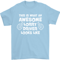 This Is What an Awesome Lorry Driver Looks Mens T-Shirt Cotton Gildan Light Blue
