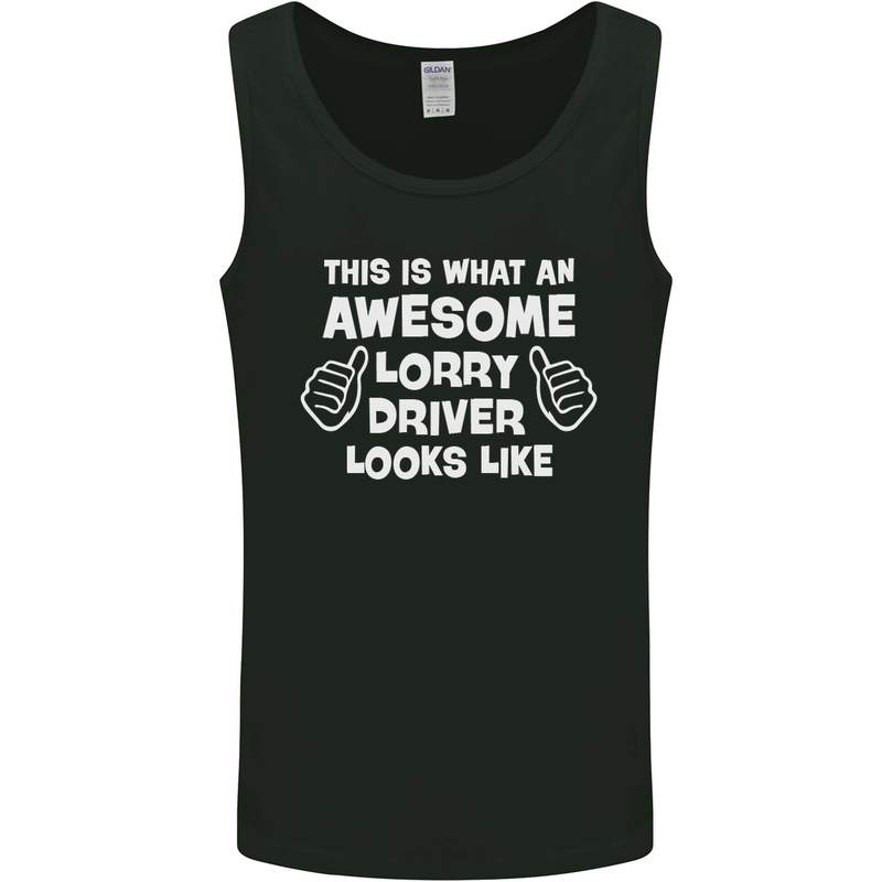This Is What an Awesome Lorry Driver Looks Mens Vest Tank Top Black