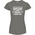 This Is What an Awesome Lorry Driver Looks Womens Petite Cut T-Shirt Charcoal