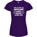 This Is What an Awesome Lorry Driver Looks Womens Petite Cut T-Shirt Purple
