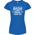 This Is What an Awesome Lorry Driver Looks Womens Petite Cut T-Shirt Royal Blue