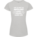 This Is What an Awesome Lorry Driver Looks Womens Petite Cut T-Shirt Sports Grey