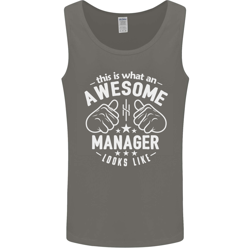 This Is What an Awesome Manager Looks Like Mens Vest Tank Top Charcoal