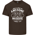This Is What an Awesome Masseuse Looks Like Mens Cotton T-Shirt Tee Top Dark Chocolate