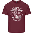 This Is What an Awesome Masseuse Looks Like Mens Cotton T-Shirt Tee Top Maroon