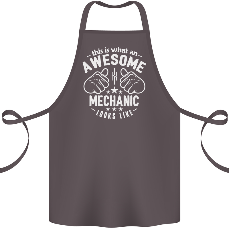 This Is What an Awesome Mechanic Looks Like Cotton Apron 100% Organic Dark Grey