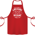 This Is What an Awesome Mechanic Looks Like Cotton Apron 100% Organic Red