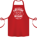 This Is What an Awesome Mechanic Looks Like Cotton Apron 100% Organic Red