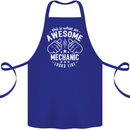 This Is What an Awesome Mechanic Looks Like Cotton Apron 100% Organic Royal Blue