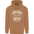 This Is What an Awesome Medic Looks Like Mens 80% Cotton Hoodie Caramel Latte