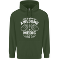 This Is What an Awesome Medic Looks Like Mens 80% Cotton Hoodie Forest Green