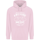 This Is What an Awesome Medic Looks Like Mens 80% Cotton Hoodie Light Pink