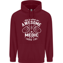 This Is What an Awesome Medic Looks Like Mens 80% Cotton Hoodie Maroon