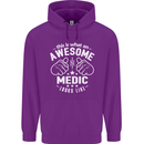 This Is What an Awesome Medic Looks Like Mens 80% Cotton Hoodie Purple