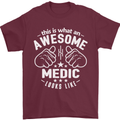 This Is What an Awesome Medic Looks Like Mens T-Shirt Cotton Gildan Maroon