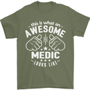 This Is What an Awesome Medic Looks Like Mens T-Shirt Cotton Gildan Military Green