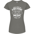 This Is What an Awesome Medic Looks Like Womens Petite Cut T-Shirt Charcoal