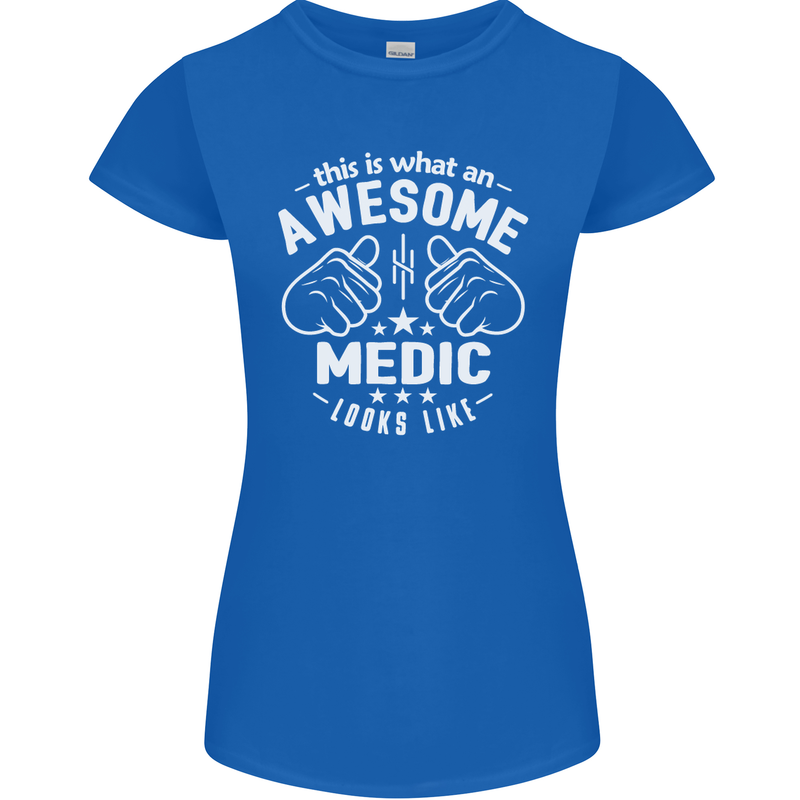 This Is What an Awesome Medic Looks Like Womens Petite Cut T-Shirt Royal Blue