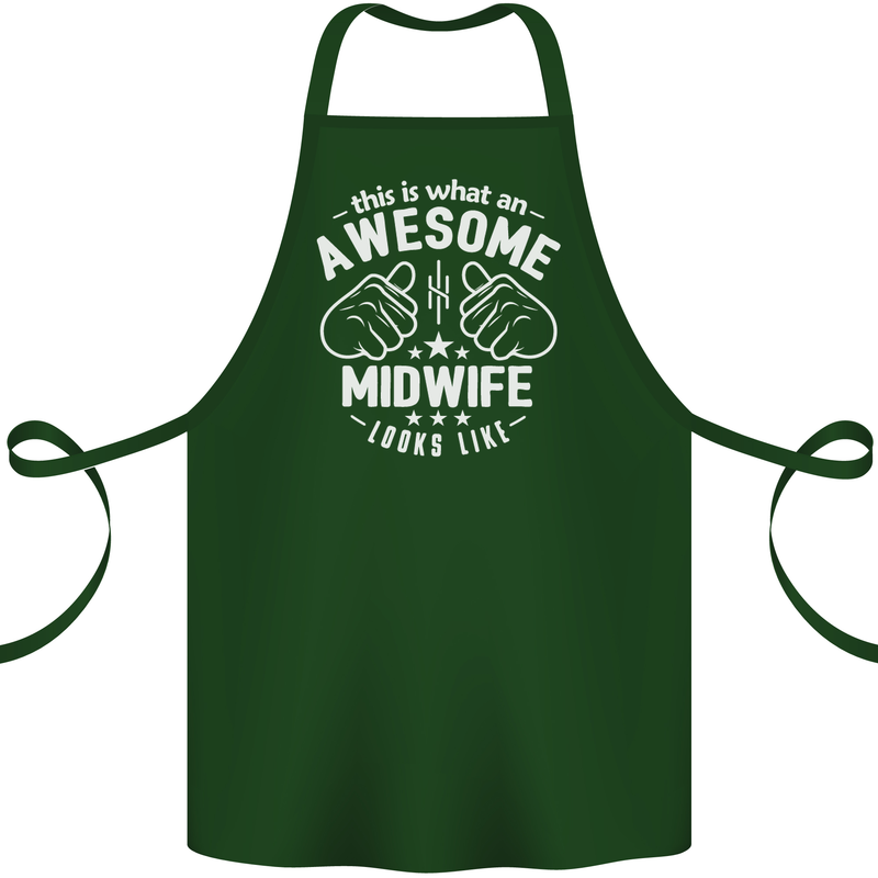 This Is What an Awesome Midwife Looks Like Cotton Apron 100% Organic Forest Green