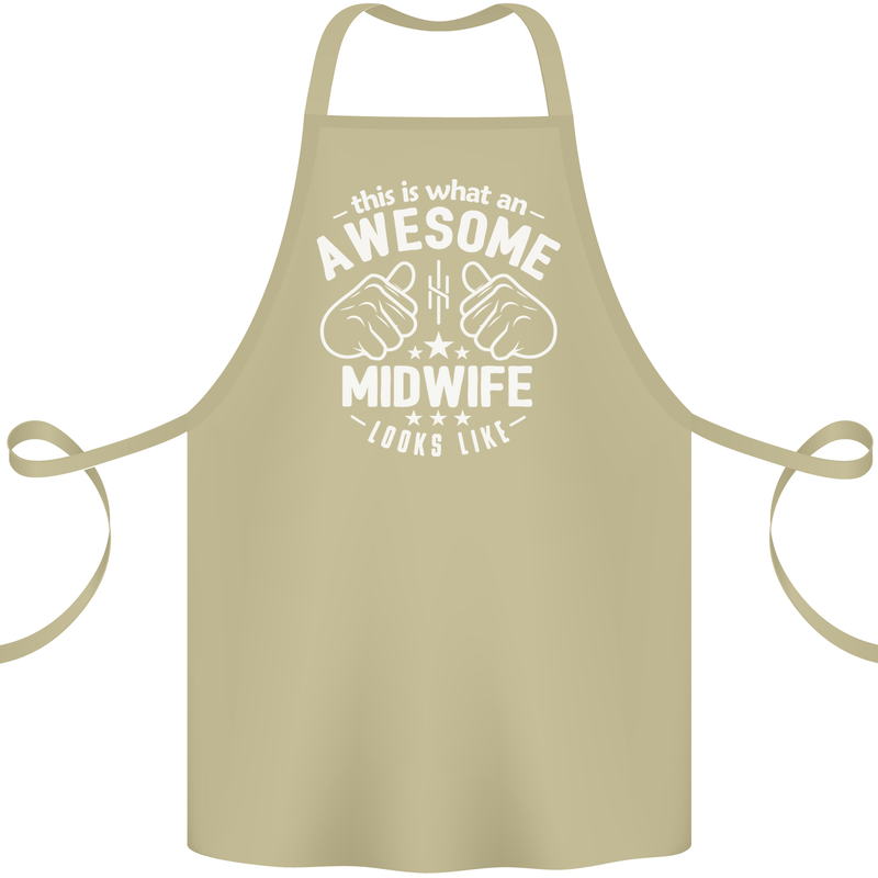 This Is What an Awesome Midwife Looks Like Cotton Apron 100% Organic Khaki