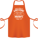 This Is What an Awesome Midwife Looks Like Cotton Apron 100% Organic Orange