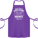 This Is What an Awesome Midwife Looks Like Cotton Apron 100% Organic Purple