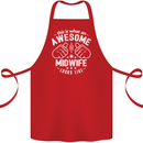 This Is What an Awesome Midwife Looks Like Cotton Apron 100% Organic Red