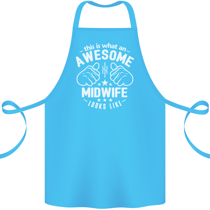 This Is What an Awesome Midwife Looks Like Cotton Apron 100% Organic Turquoise