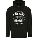 This Is What an Awesome Midwife Looks Like Mens 80% Cotton Hoodie Black