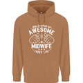 This Is What an Awesome Midwife Looks Like Mens 80% Cotton Hoodie Caramel Latte