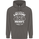 This Is What an Awesome Midwife Looks Like Mens 80% Cotton Hoodie Charcoal