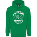 This Is What an Awesome Midwife Looks Like Mens 80% Cotton Hoodie Irish Green