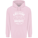 This Is What an Awesome Midwife Looks Like Mens 80% Cotton Hoodie Light Pink