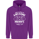 This Is What an Awesome Midwife Looks Like Mens 80% Cotton Hoodie Purple