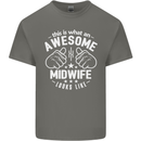 This Is What an Awesome Midwife Looks Like Mens Cotton T-Shirt Tee Top Charcoal