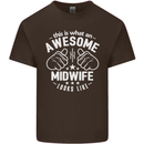 This Is What an Awesome Midwife Looks Like Mens Cotton T-Shirt Tee Top Dark Chocolate