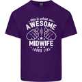 This Is What an Awesome Midwife Looks Like Mens Cotton T-Shirt Tee Top Purple