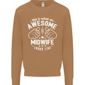 This Is What an Awesome Midwife Looks Like Mens Sweatshirt Jumper Caramel Latte