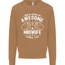 This Is What an Awesome Midwife Looks Like Mens Sweatshirt Jumper Caramel Latte