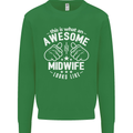 This Is What an Awesome Midwife Looks Like Mens Sweatshirt Jumper Irish Green