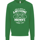 This Is What an Awesome Midwife Looks Like Mens Sweatshirt Jumper Irish Green