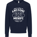 This Is What an Awesome Midwife Looks Like Mens Sweatshirt Jumper Navy Blue