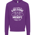 This Is What an Awesome Midwife Looks Like Mens Sweatshirt Jumper Purple