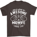 This Is What an Awesome Midwife Looks Like Mens T-Shirt Cotton Gildan Dark Chocolate