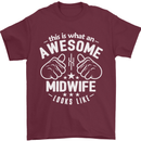 This Is What an Awesome Midwife Looks Like Mens T-Shirt Cotton Gildan Maroon