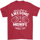 This Is What an Awesome Midwife Looks Like Mens T-Shirt Cotton Gildan Red