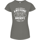 This Is What an Awesome Midwife Looks Like Womens Petite Cut T-Shirt Charcoal