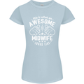 This Is What an Awesome Midwife Looks Like Womens Petite Cut T-Shirt Light Blue